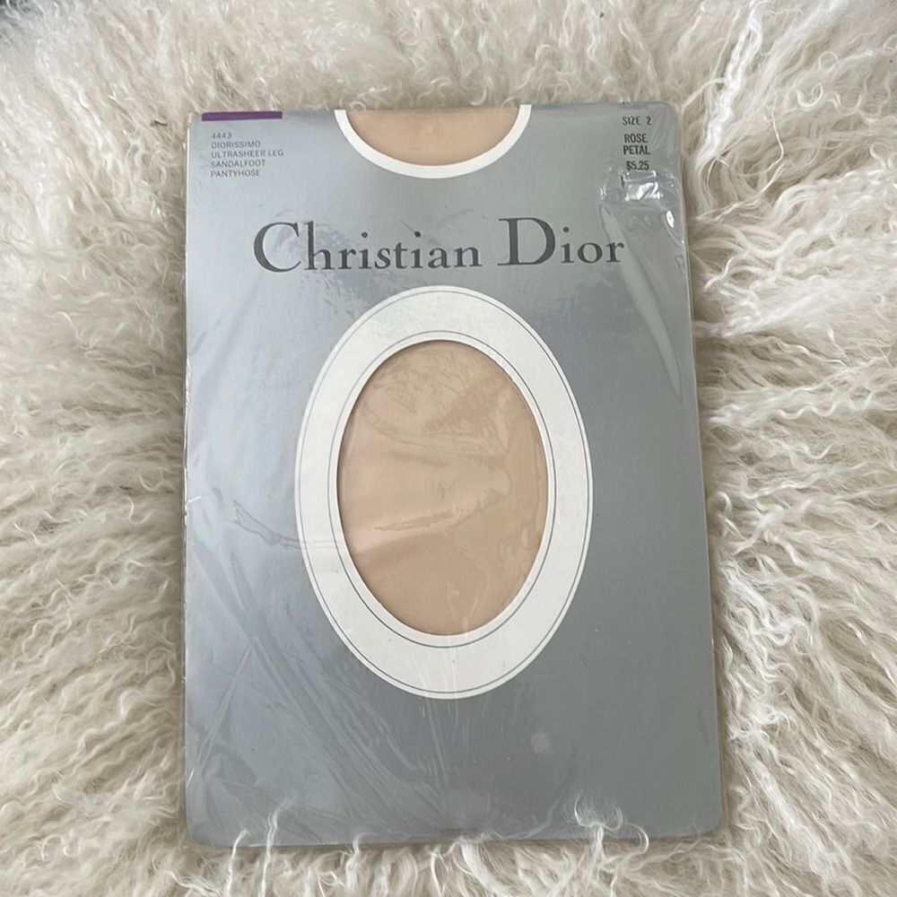 Christian Dior ultra sheer sandal foot rose petal hose